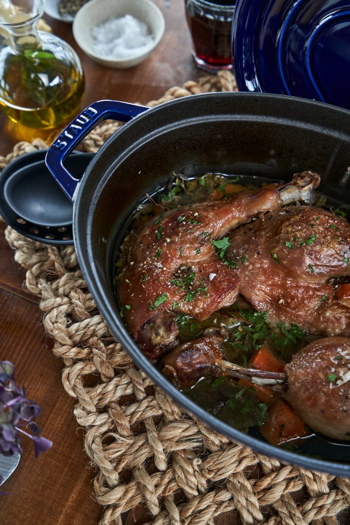 STAUB オーバル ココット ディッシュ. エナメル 3レイヤー 29cm, dark blue STAUB | ストウブ