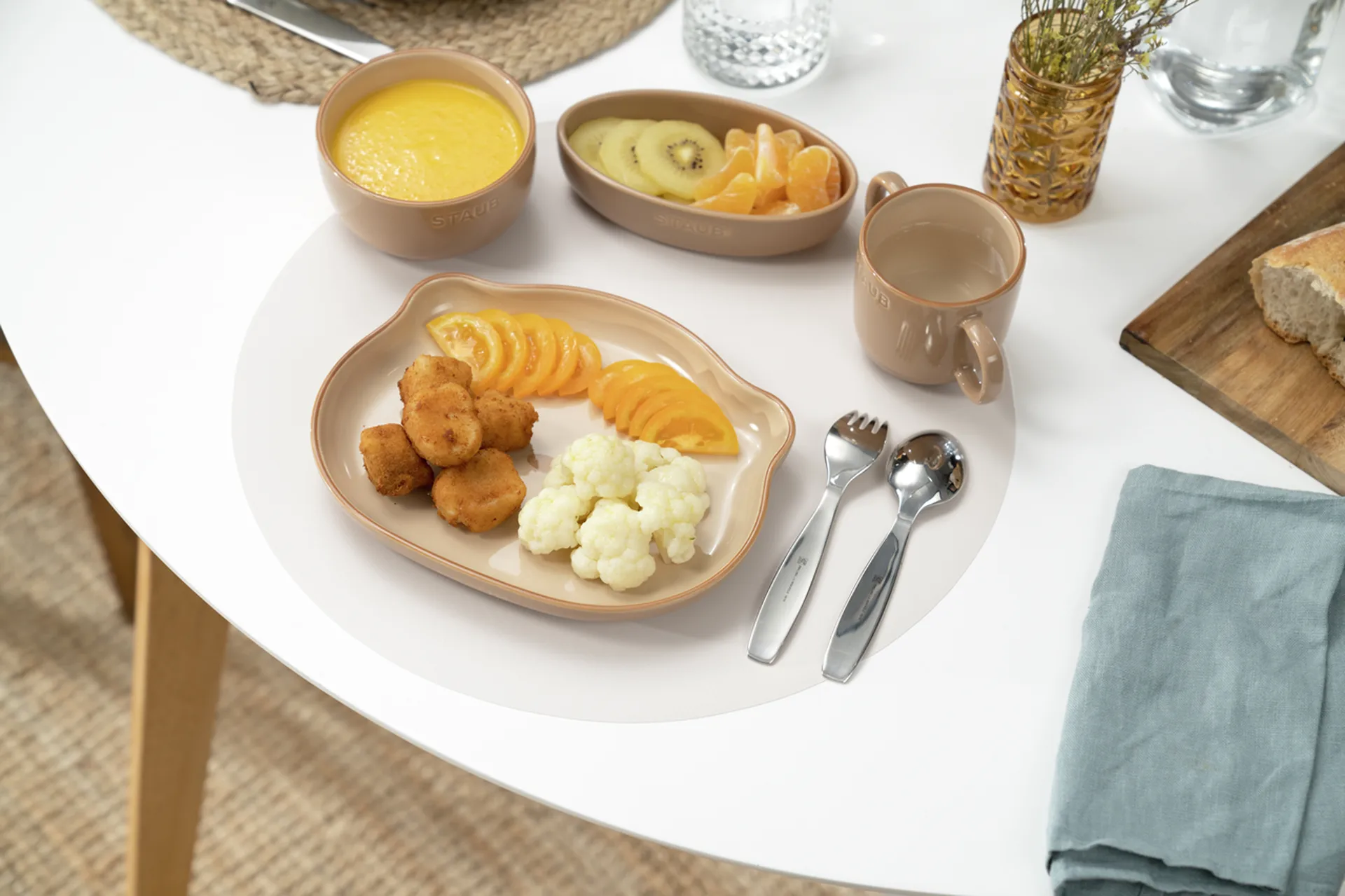 STAUB キッズ用ディナーウェア 4ピース, Brown STAUB | ストウブ