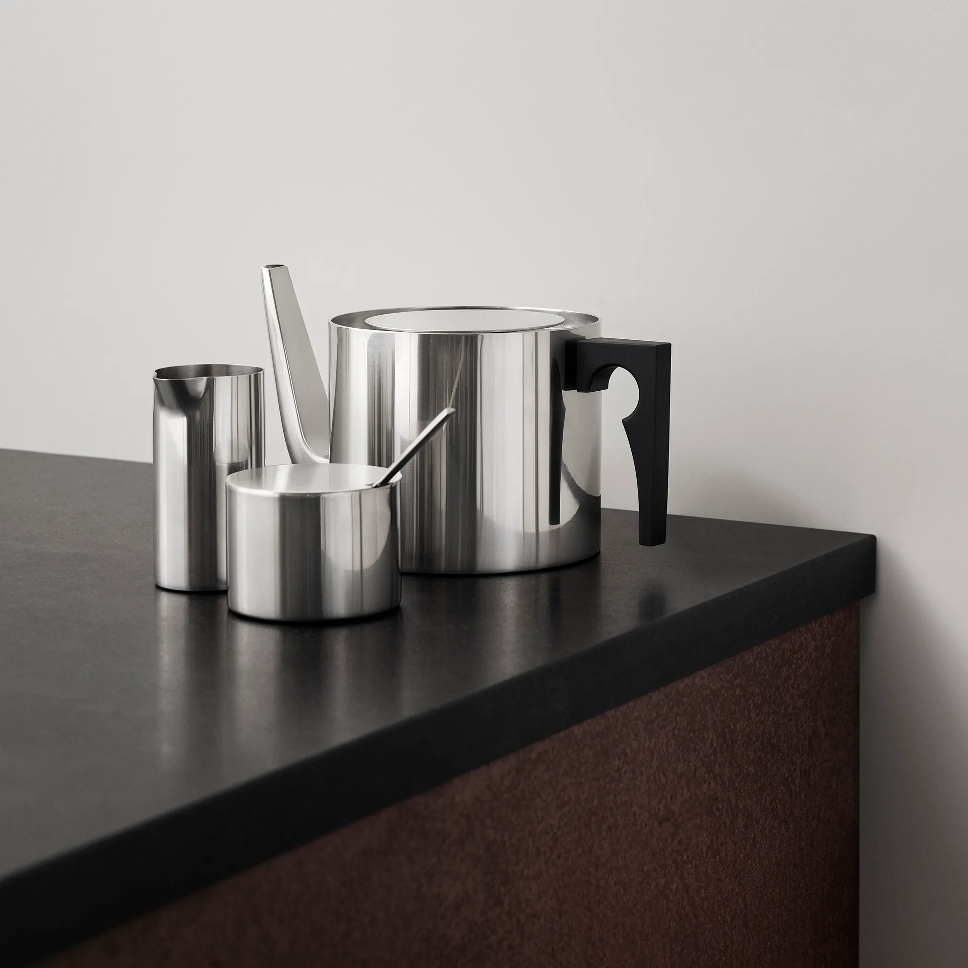 AJ シリンダーライン クリーム ジャグ 15 cl, Stainless steel Stelton | ステルトン