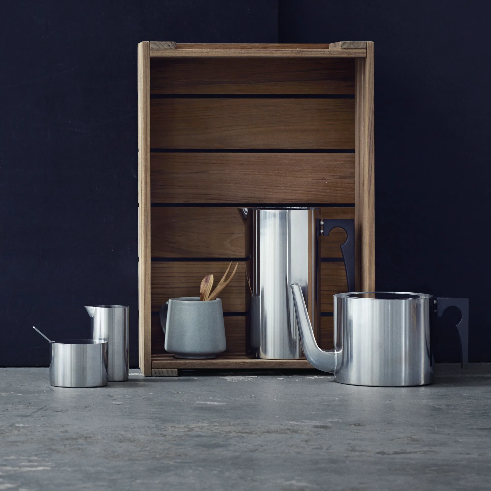 AJ シリンダーライン クリーム ジャグ 15 cl, Stainless steel Stelton | ステルトン