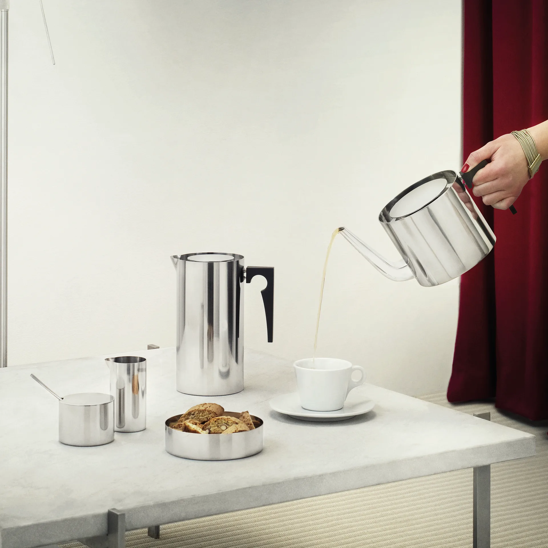 AJ シリンダーライン シュガーボウル, Stainless steel Stelton | ステルトン