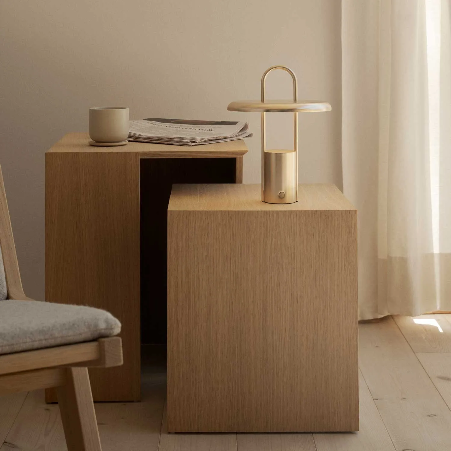 Pier LEDランプ ポータブル 25 cm, Brass Stelton | ステルトン