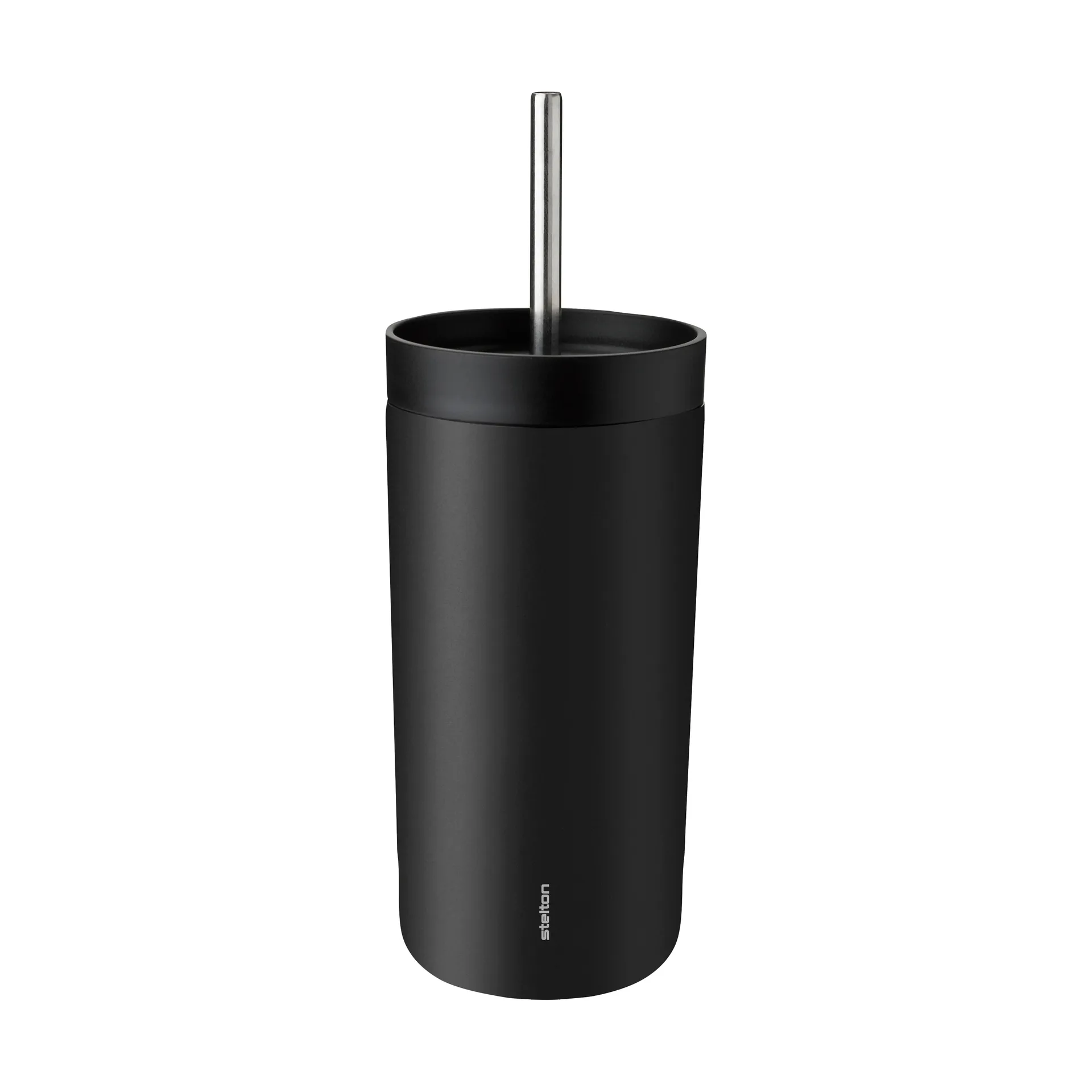 To Go Sip ストロー付きサーモスマグ 0.4 L, Soft black Stelton | ステルトン