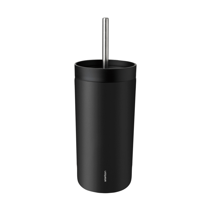 To Go Sip ストロー付きサーモスマグ 0.4 L - Soft black - Stelton | ステルトン