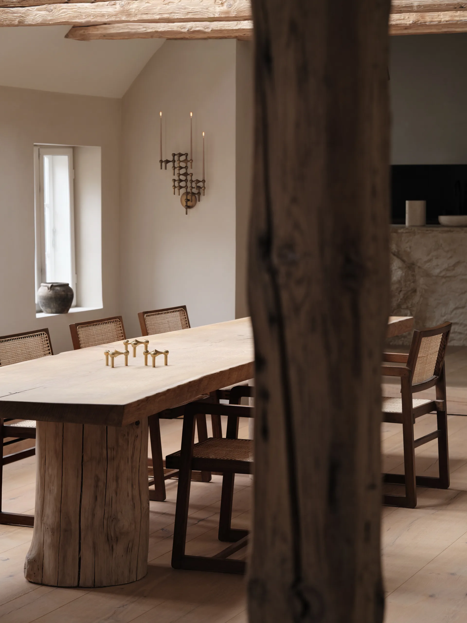 Nagel キャンドル ホルダー, Brushed brass STOFF | ストフ