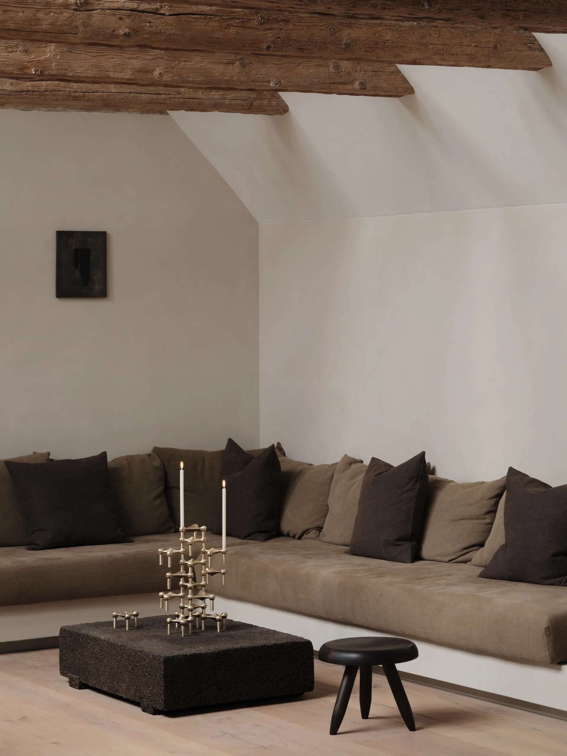 Nagel キャンドル ホルダー, Brushed brass STOFF | ストフ