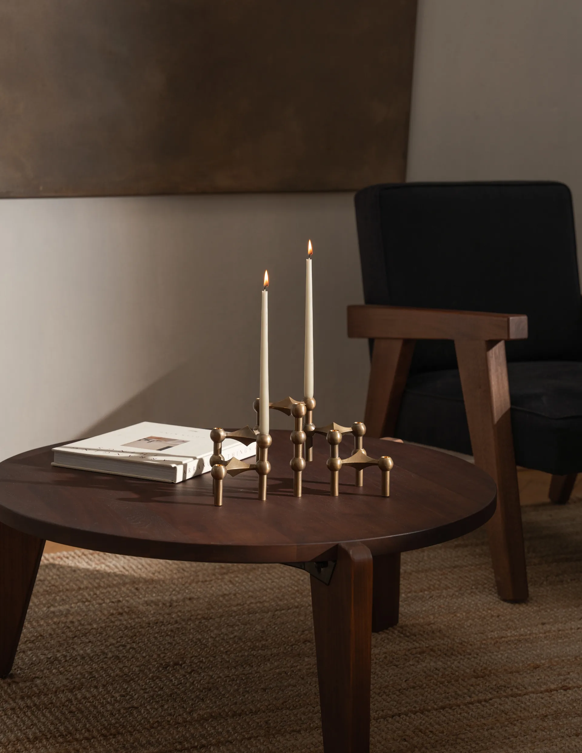 Nagel キャンドル ホルダー, Bronzed brass STOFF Nagel