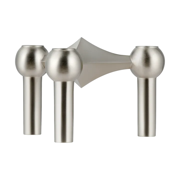 Nagel キャンドル ホルダー - Brushed chrome - STOFF Nagel