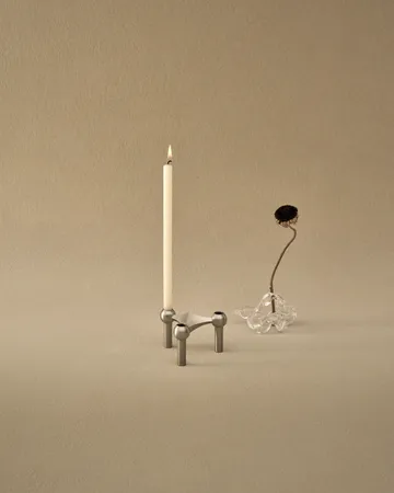 Nagel キャンドル ホルダー - Brushed chrome - STOFF Nagel
