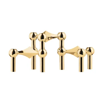STOFF Nagel キャンドルホルダー 3個 - brass - STOFF Nagel