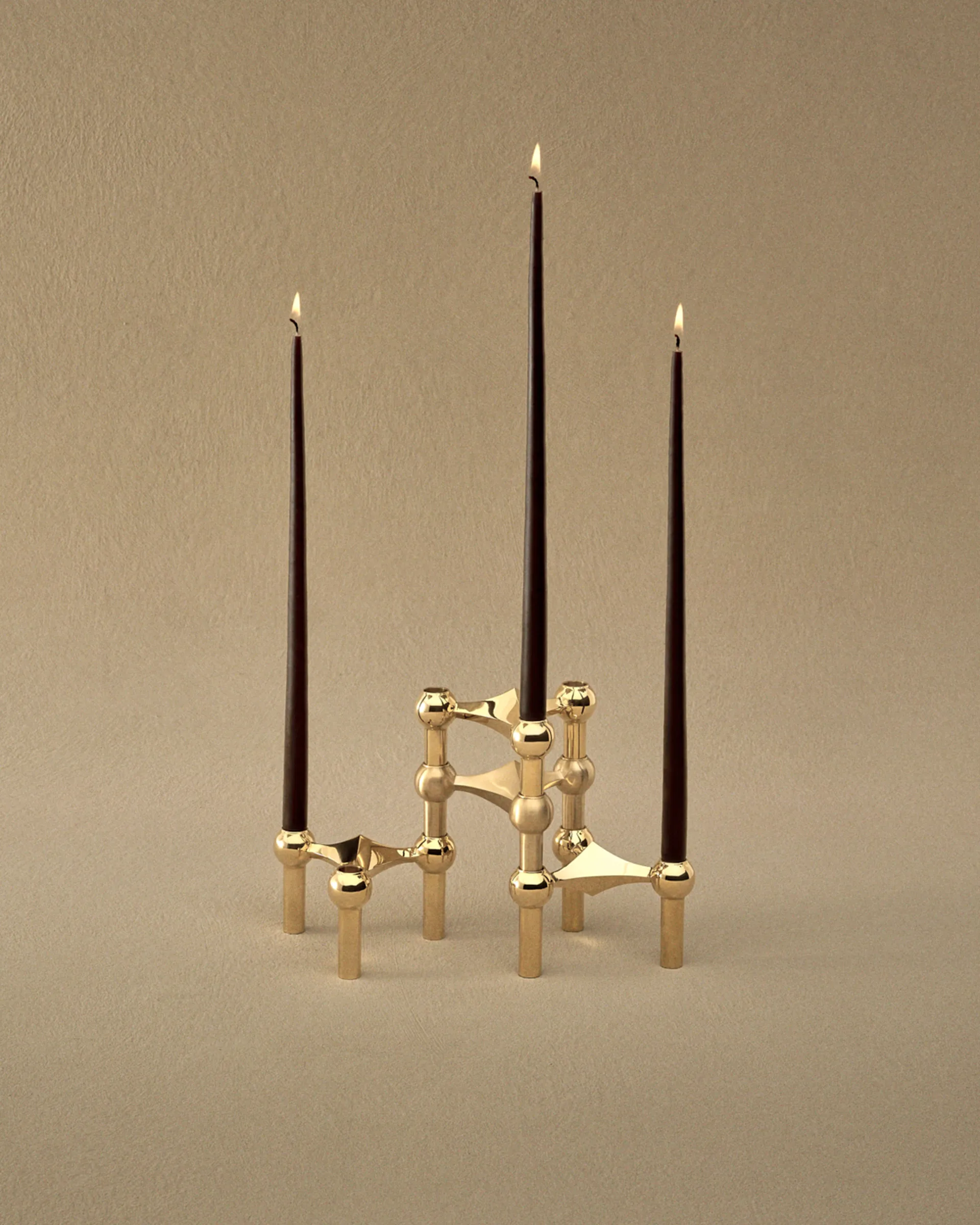 STOFF Nagel キャンドルホルダー 3個, brass STOFF Nagel