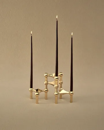 STOFF Nagel キャンドルホルダー 3個 - brass - STOFF Nagel