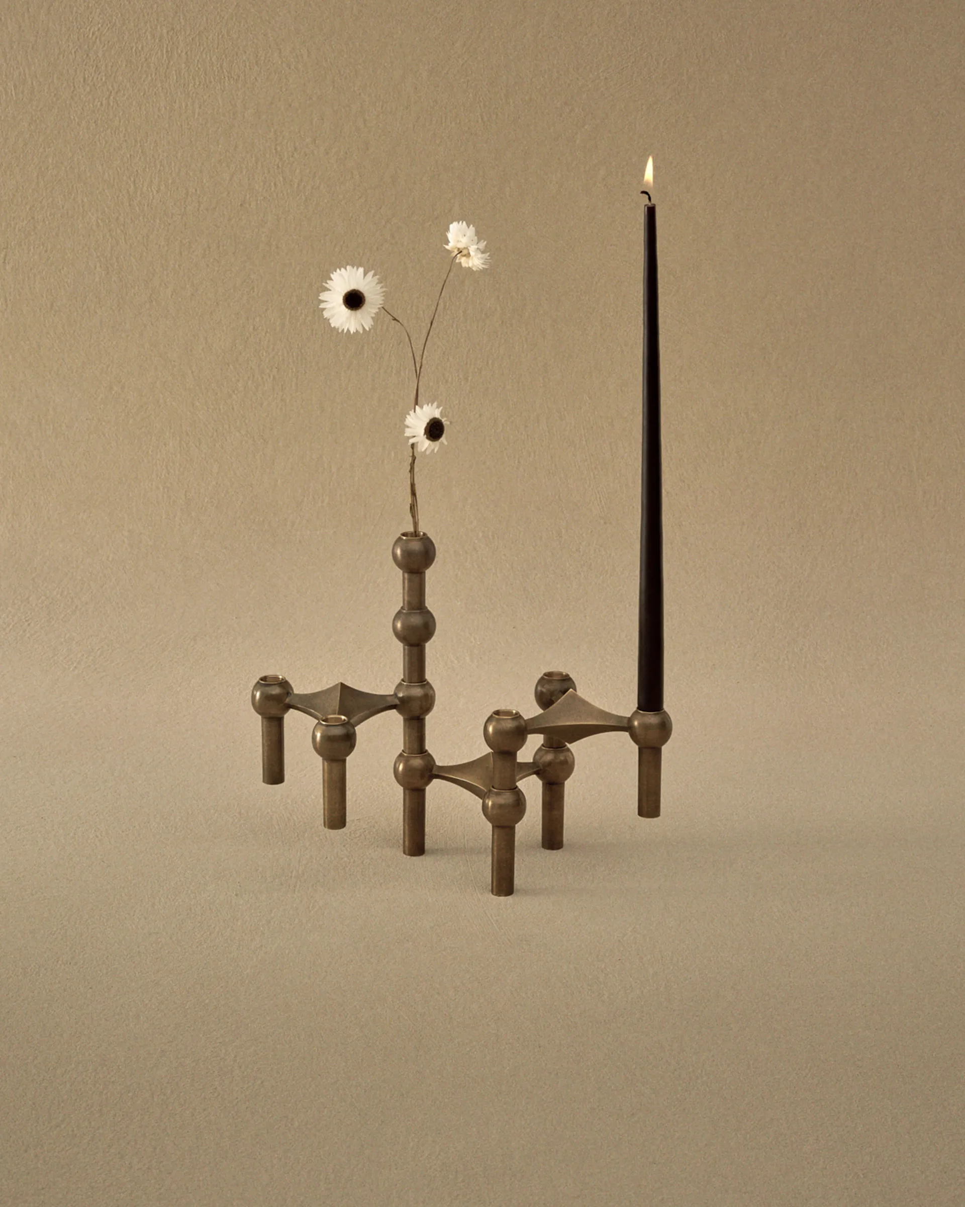 STOFF Nagel キャンドルホルダー 3個, Bronzed brass STOFF Nagel