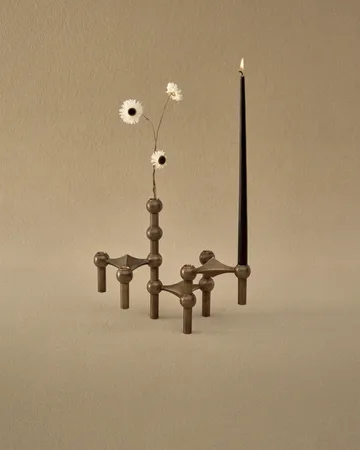 STOFF Nagel キャンドルホルダー 3個 - Bronzed brass - STOFF Nagel