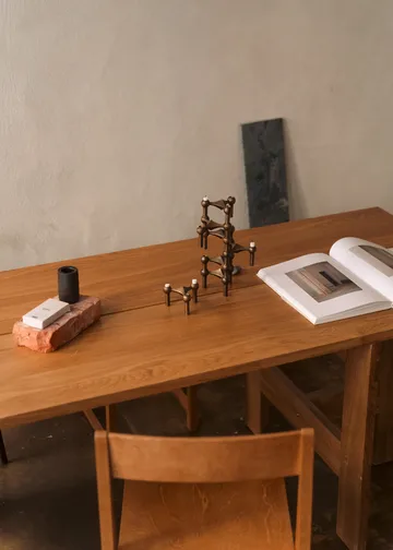 STOFF Nagel キャンドルホルダー 3個 - Bronzed brass - STOFF Nagel