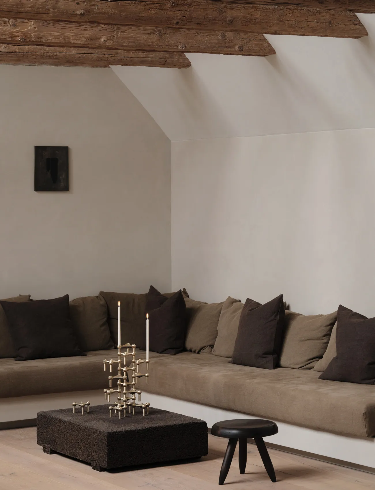 STOFF Nagel キャンドルホルダー 3個, Brushed brass STOFF Nagel