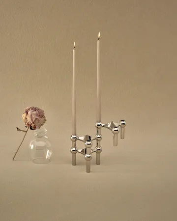 STOFF Nagel キャンドルホルダー 3個 - chromium - STOFF Nagel