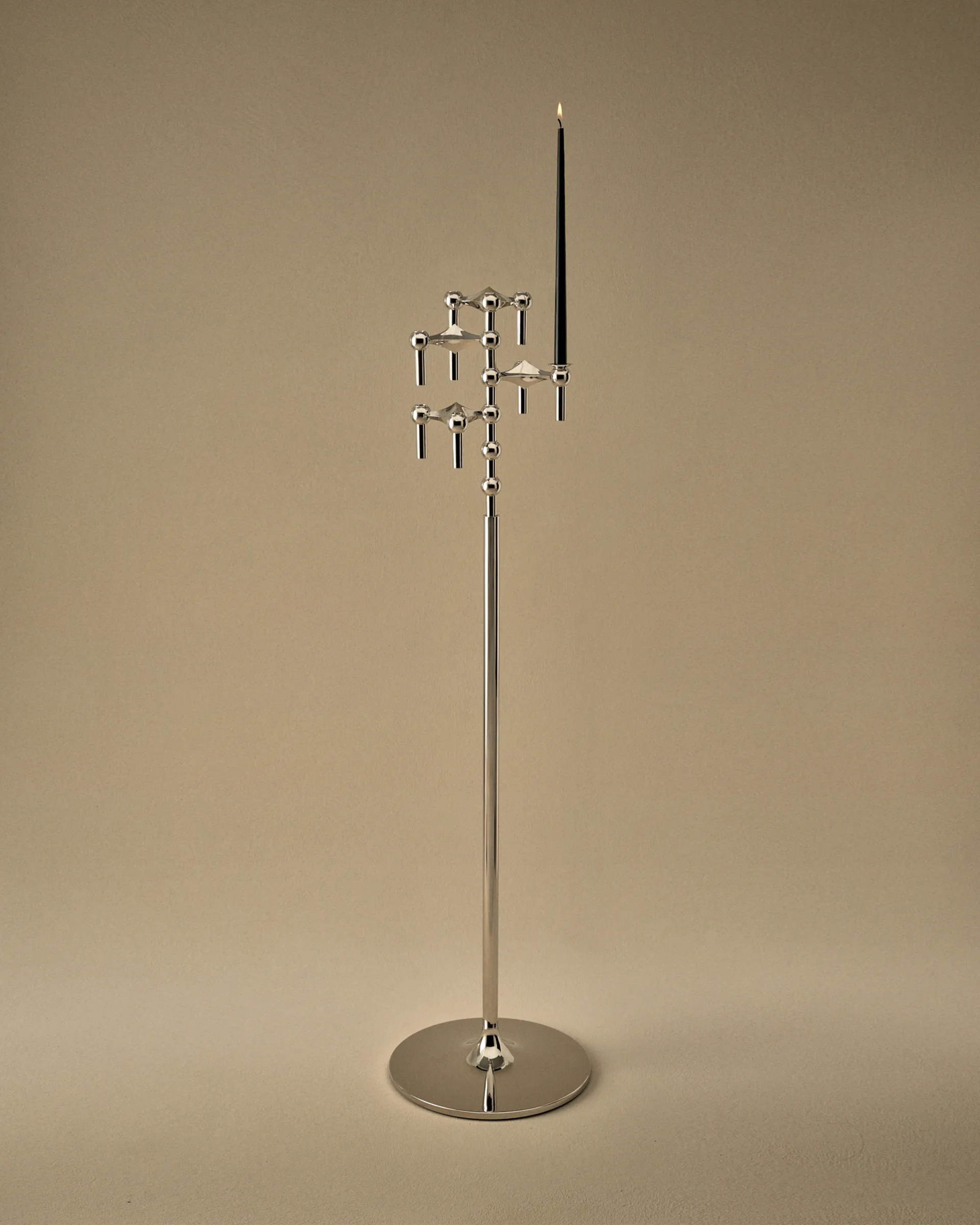 STOFF Nagel フロアキャンドルホルダー 70 cm, Chrome STOFF Nagel