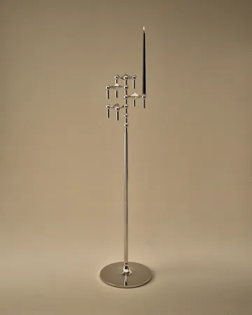 STOFF Nagel フロアキャンドルホルダー 70 cm - Chrome - STOFF Nagel