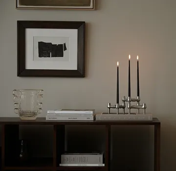 STOFF Nagel BMF キャンドルホルダー 3パック - Brushed chrome - STOFF Nagel