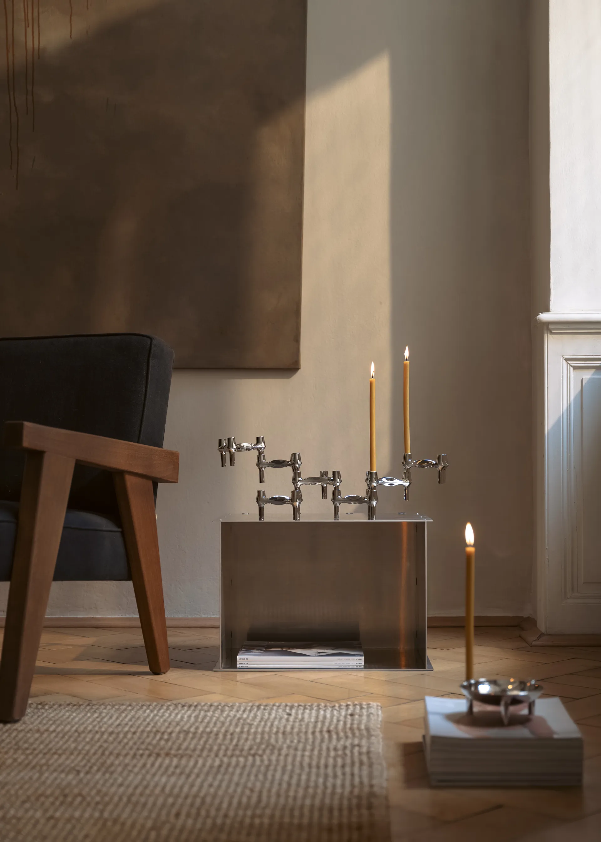 STOFF Nagel BMF キャンドルホルダー 3パック, Chrome STOFF Nagel