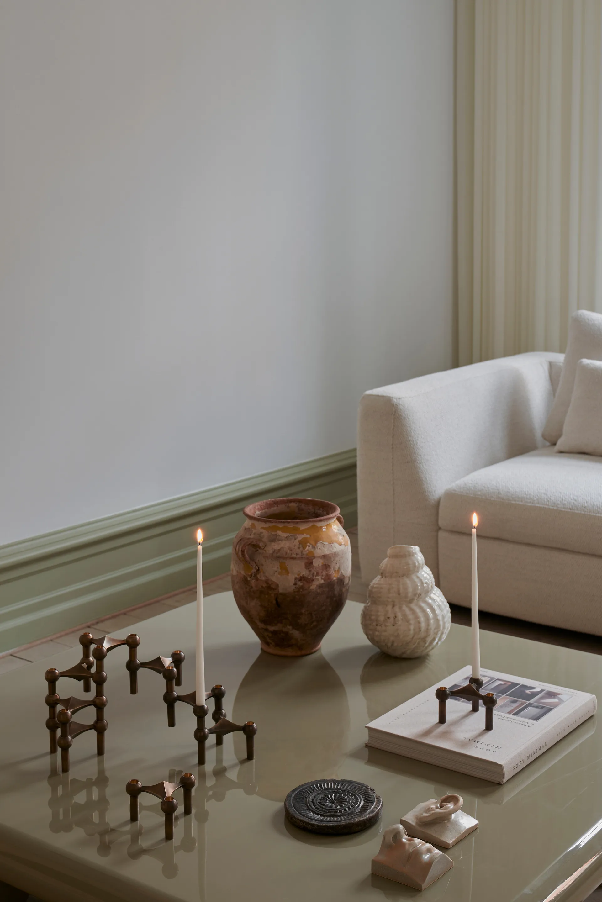 STOFF Nagel テーパードキャンドル by ester & erik 6本セット, Off-white STOFF Nagel