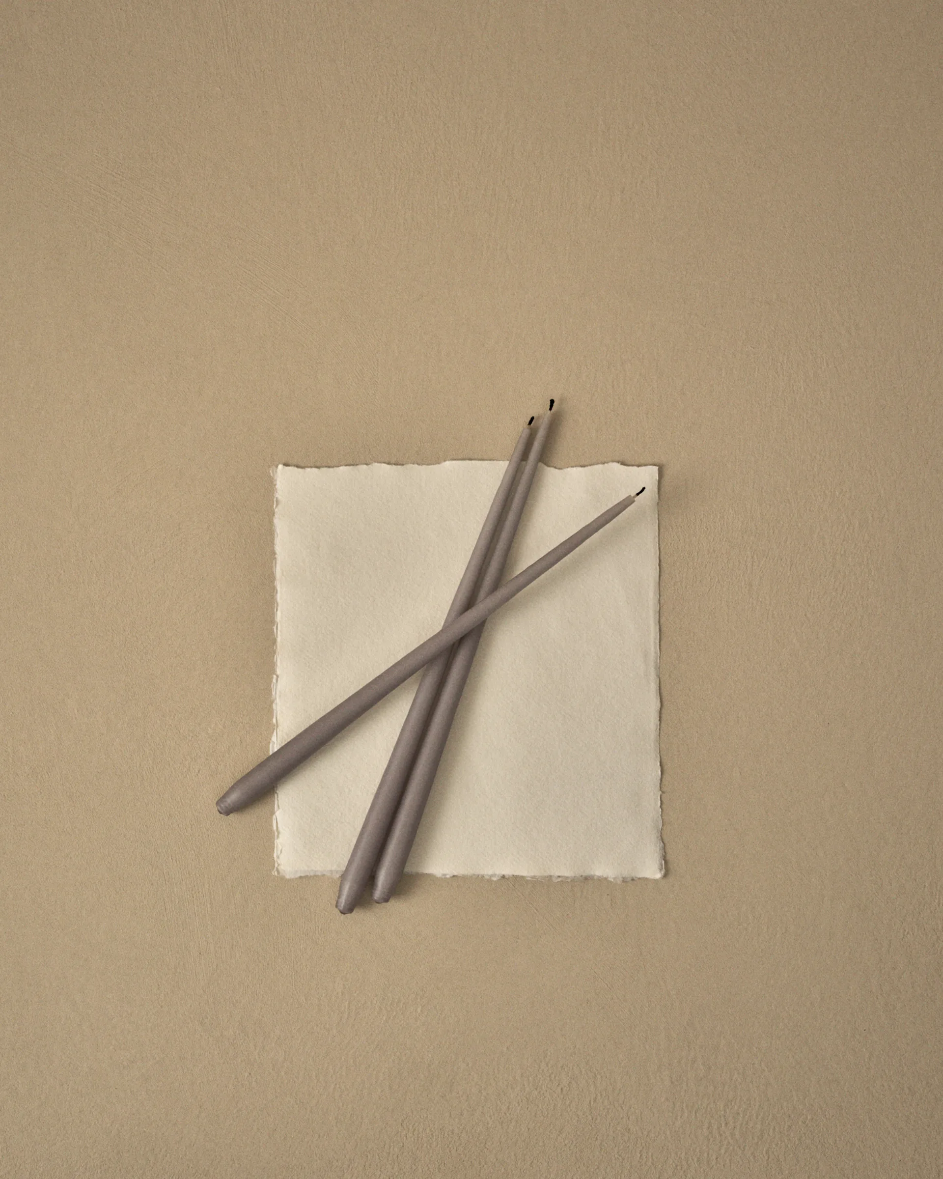 STOFF Nagel テーパードキャンドル by ester & erik 6本セット, Warm grey STOFF Nagel