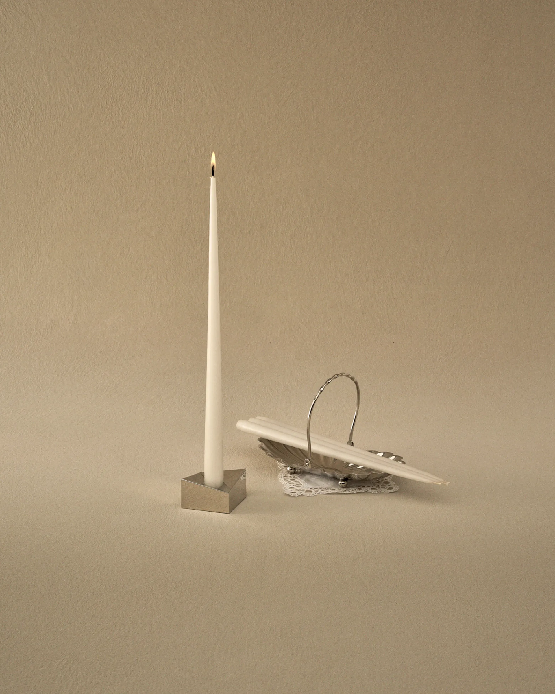 STOFF Nagel アンティークキャンドル by ester & erik large 4本, Off-white STOFF Nagel