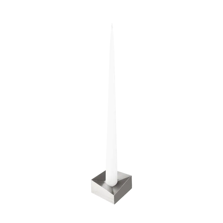 STOFF Nagel リフレクト キャンドルホルダー L 3.2 cm - Brushed chrome - STOFF Nagel