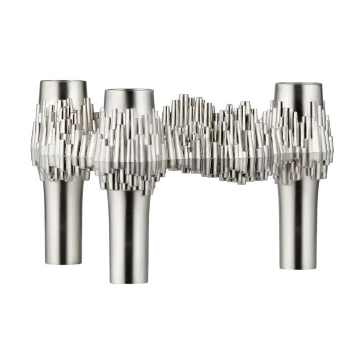 STOFF Nagel Quist キャンドルホルダー - Brushed chrome - STOFF Nagel