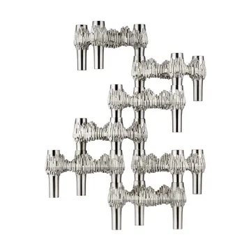 STOFF Nagel Quist キャンドルホルダー - Brushed chrome - STOFF Nagel