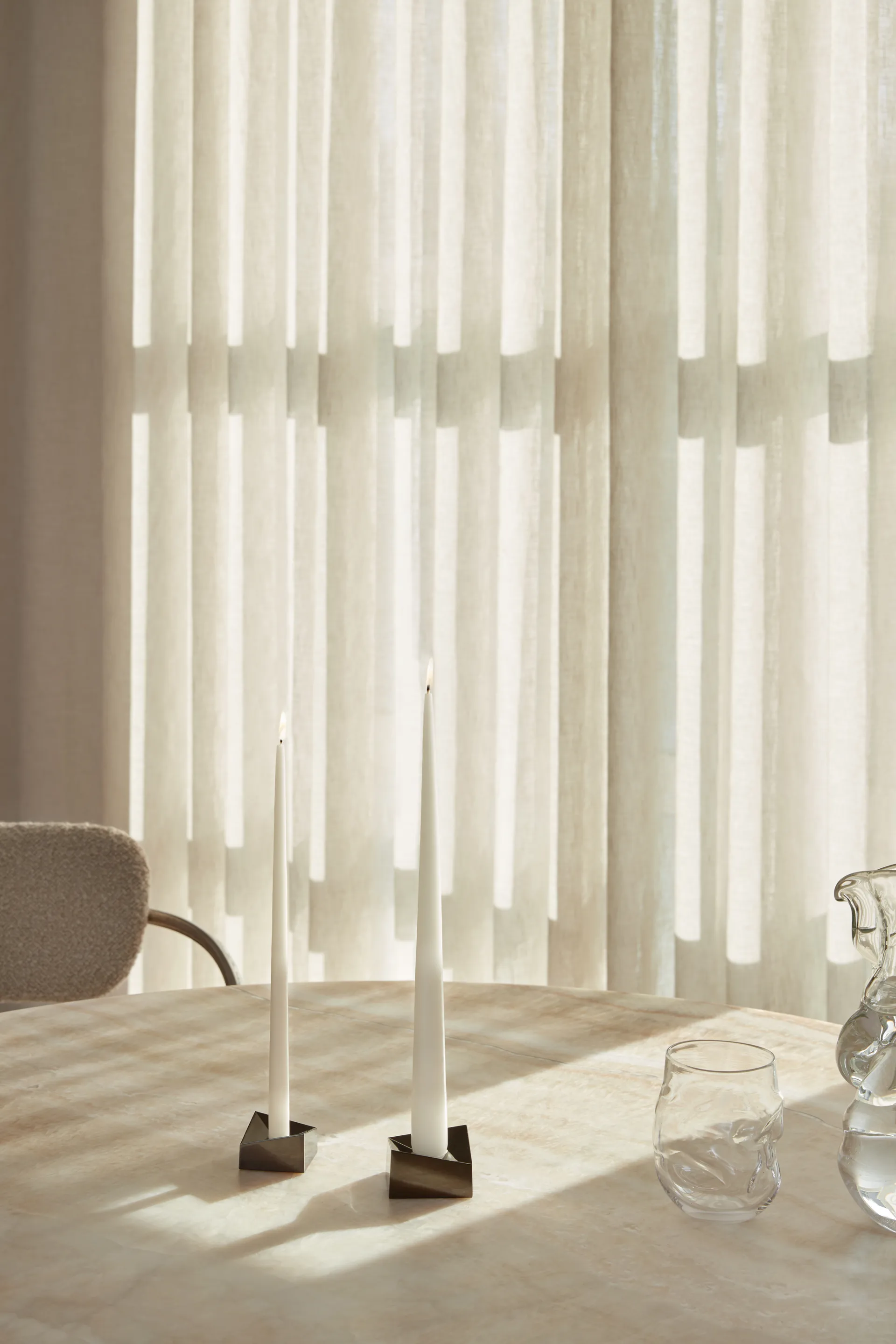 STOFF Nagel リフレクト キャンドルホルダー S 2.7 cm, Black chrome STOFF Nagel