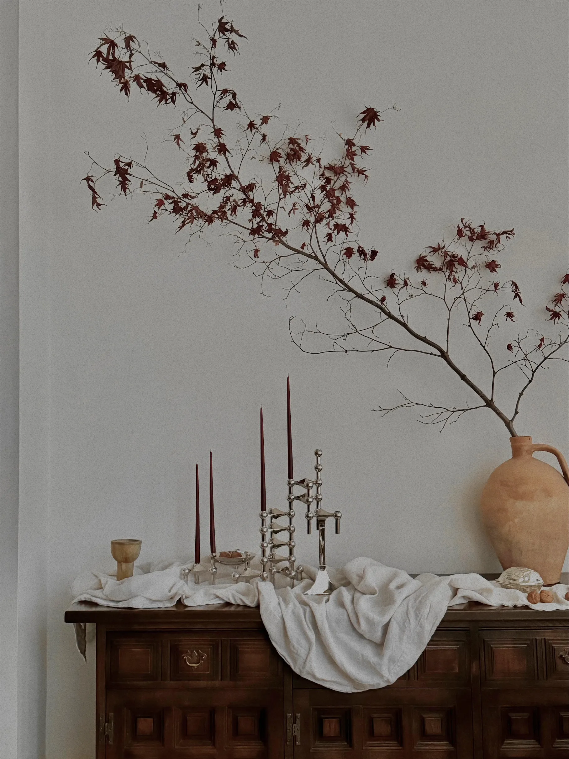 STOFF テーパードキャンドル by ester & erik 6本セット, Burgundy red STOFF | ストフ