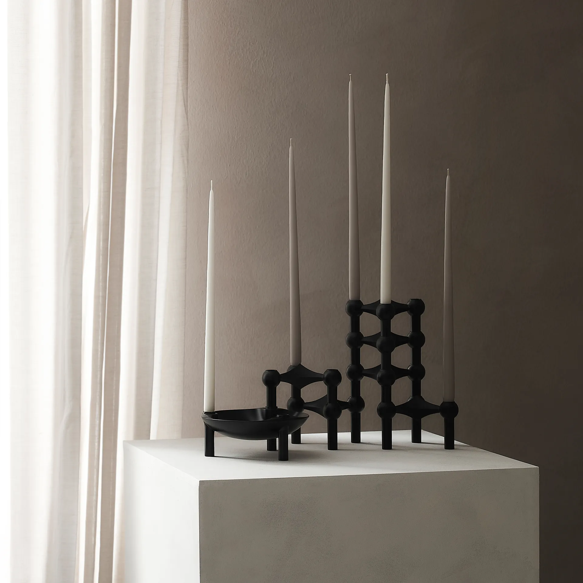 STOFF テーパードキャンドル by ester & erik 6本セット, Warm grey STOFF | ストフ