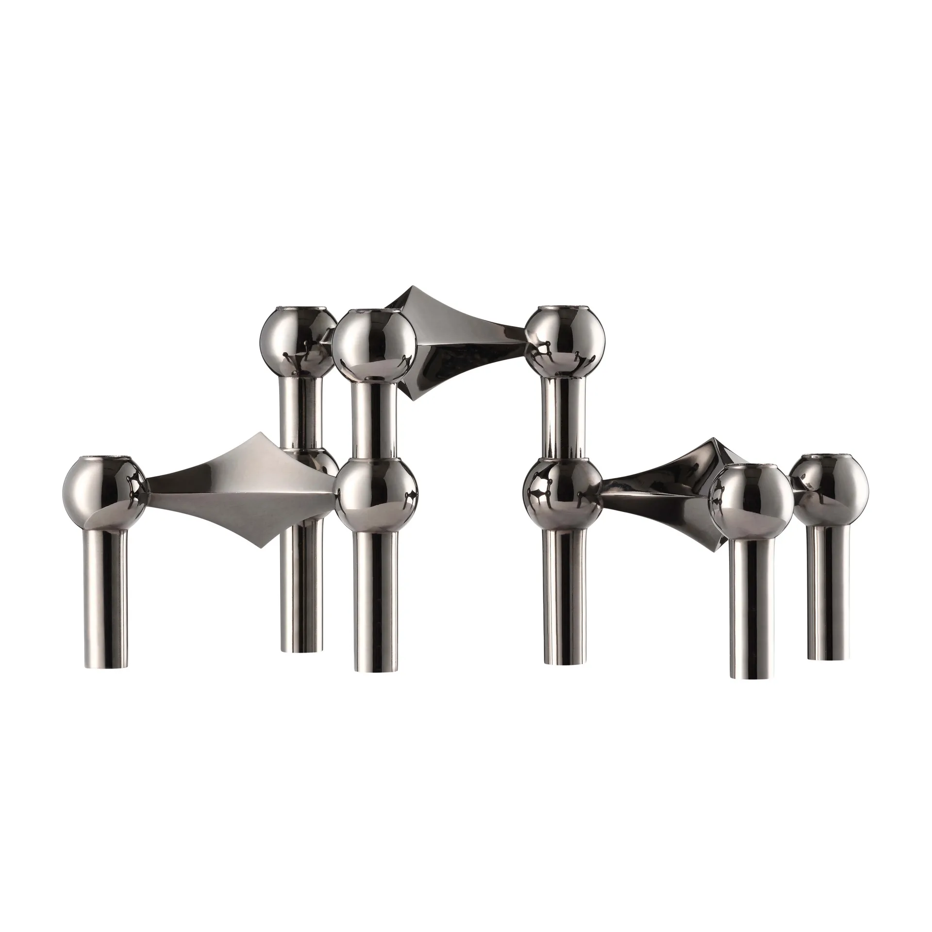 STOFF Nagel キャンドルホルダー 3個, Black chrome STOFF | ストフ