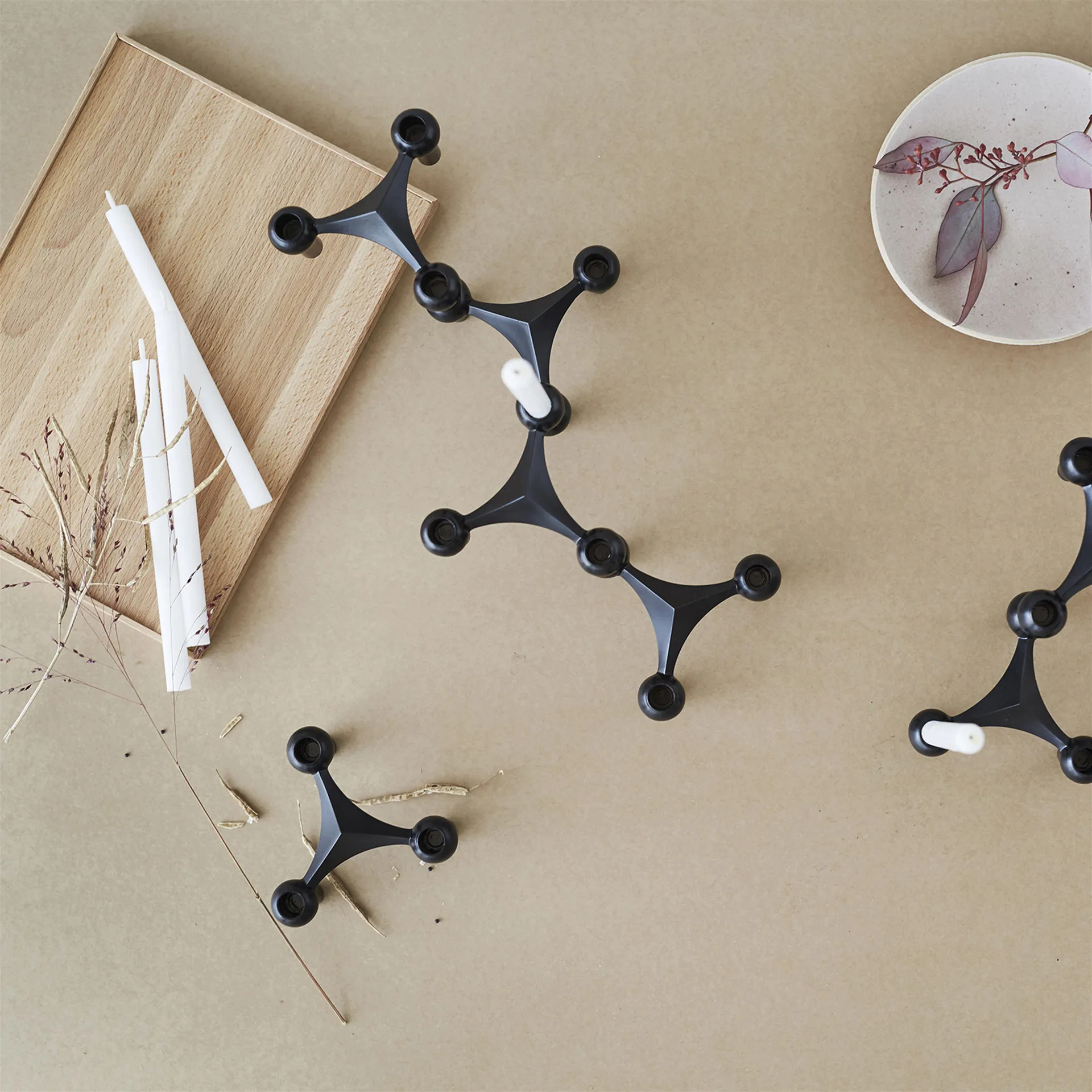 STOFF Nagel キャンドルホルダー 3個, black STOFF | ストフ