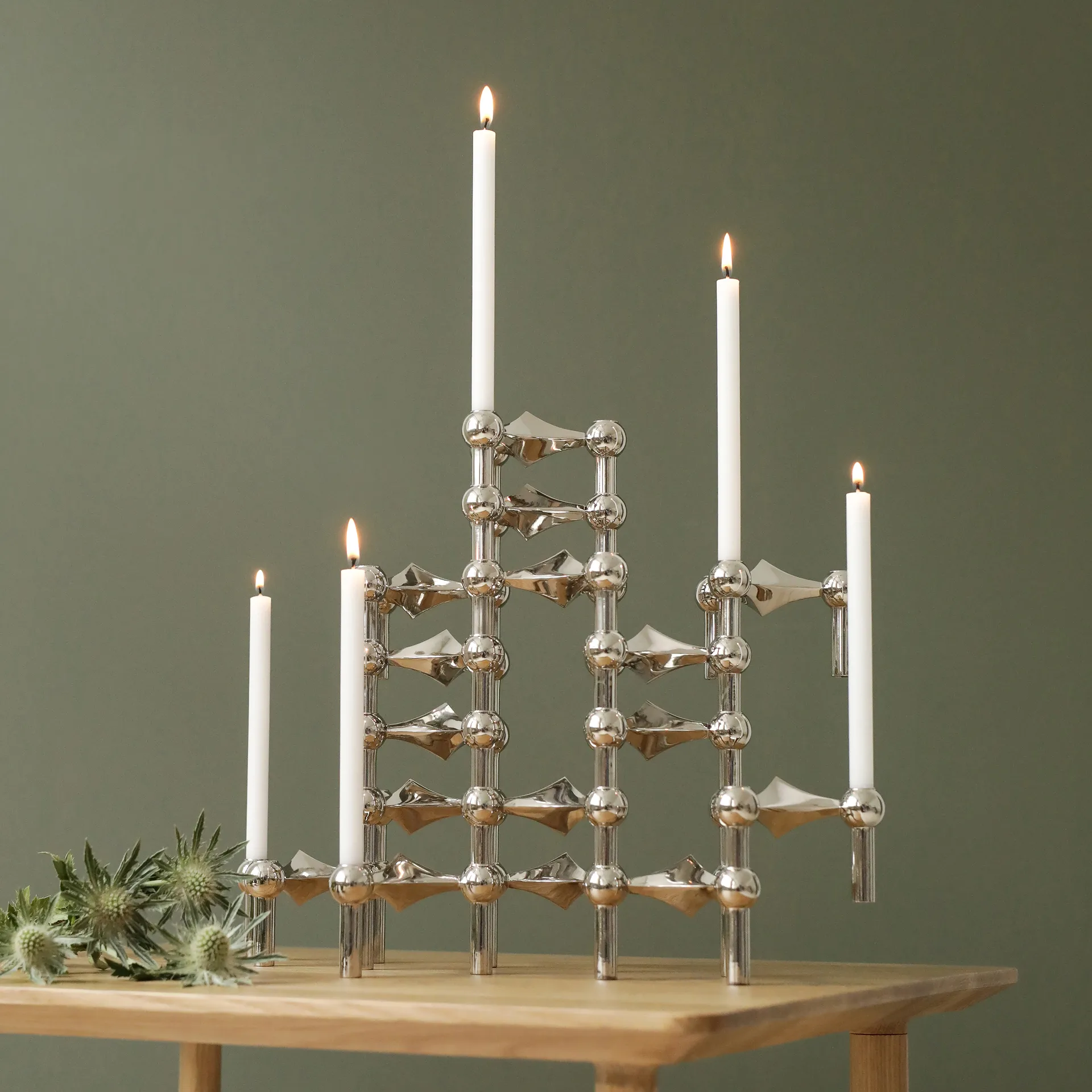 STOFF Nagel キャンドルホルダー 3個, chromium STOFF | ストフ