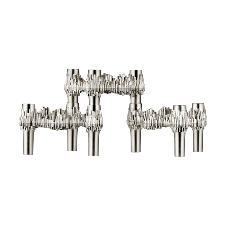 STOFF Quist キャンドルホルダー 3個 - Brushed chrome - STOFF | ストフ