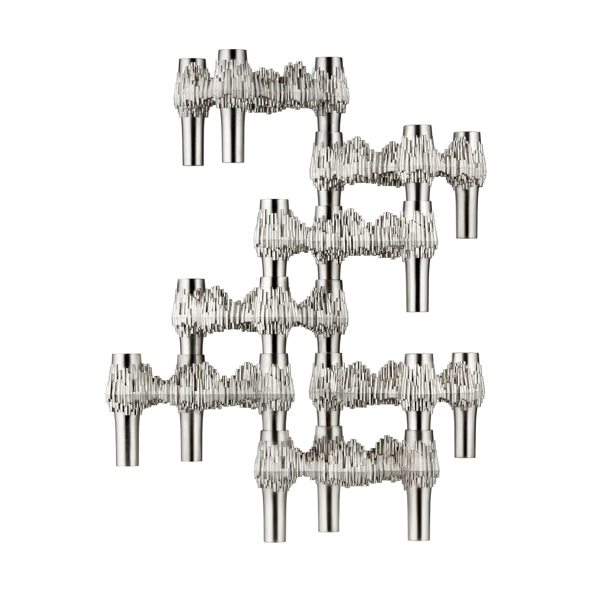 STOFF Quist キャンドルホルダー 3個, Brushed chrome STOFF | ストフ