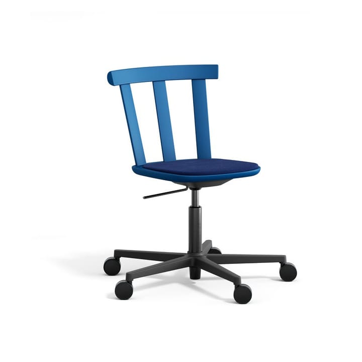 Alt チェア 回転ベース 布張りシート バーチ - Hallingdal 65-754 blue-Baltic blue 28 - Stolab