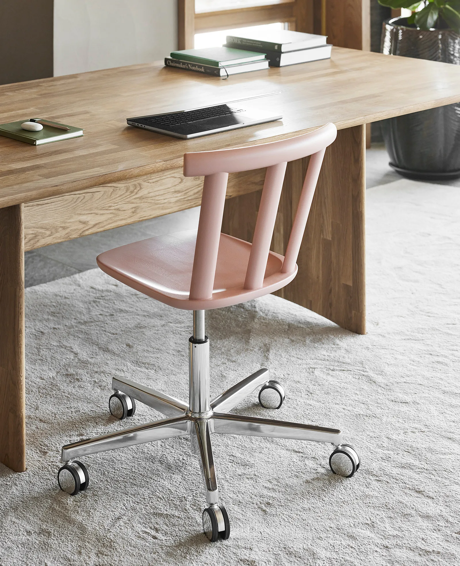 Alt チェア 回転ベース 布張りシート バーチ, Vidar 4, 633 pink-mauve 27 Stolab