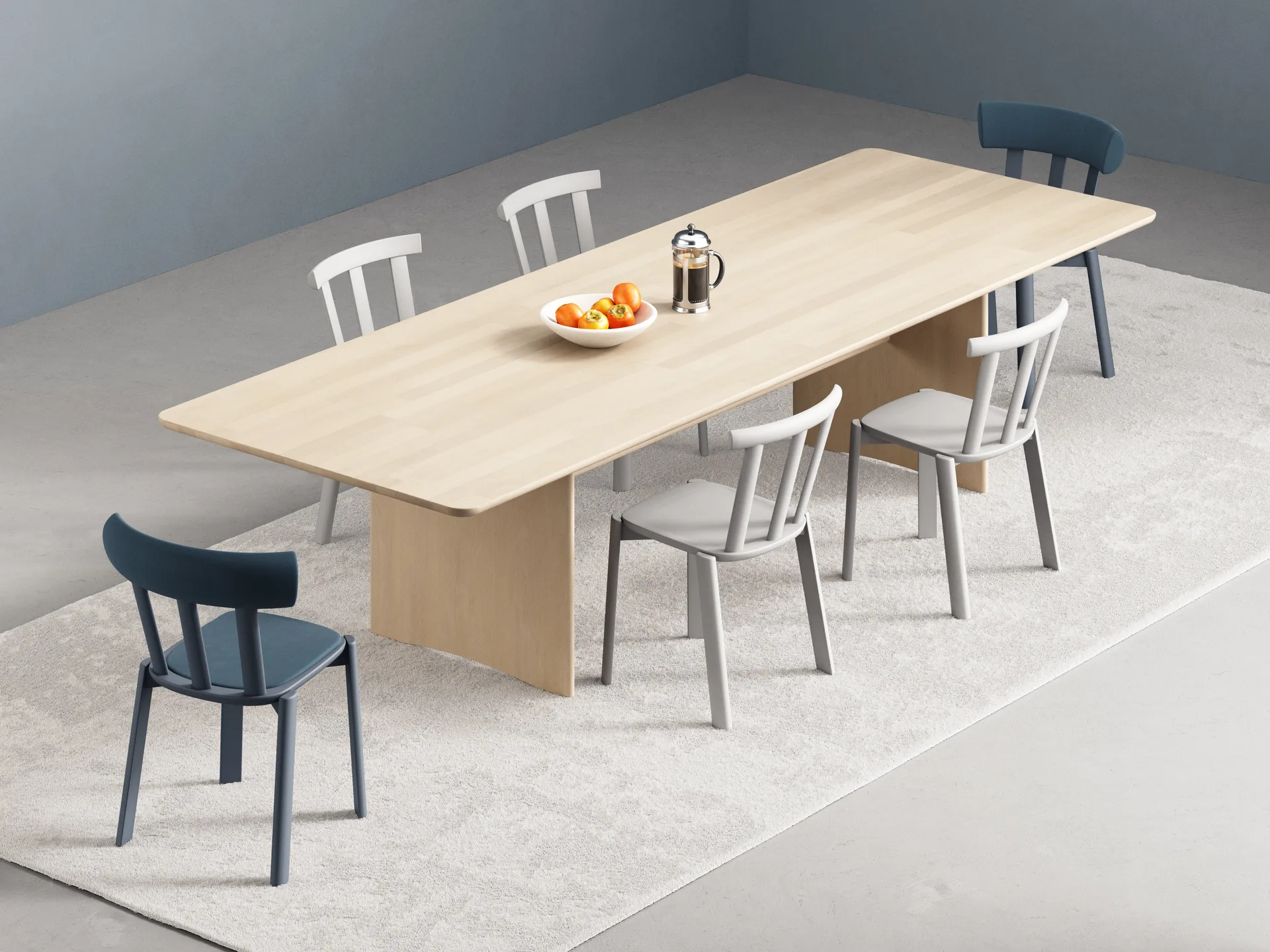 Alt チェア バーチ張りシート, Vidar 4, 733 blue-thunder 66 Stolab