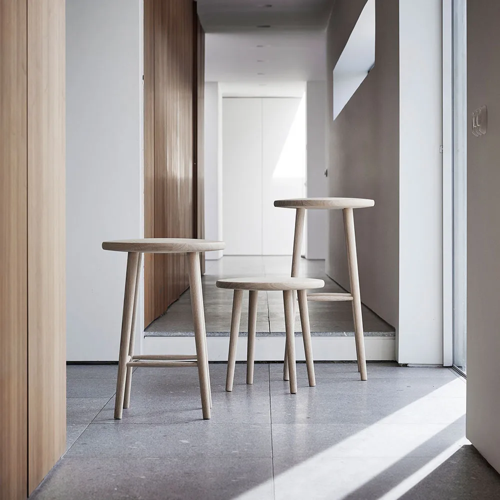 Miss Button バースツール, Oak white oiled. medium Stolab