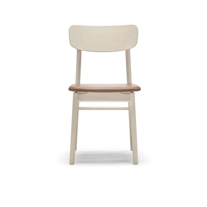 Prima Vista チェア - Elmosoft leather 43807 cognac-birch light matte finish - Stolab
