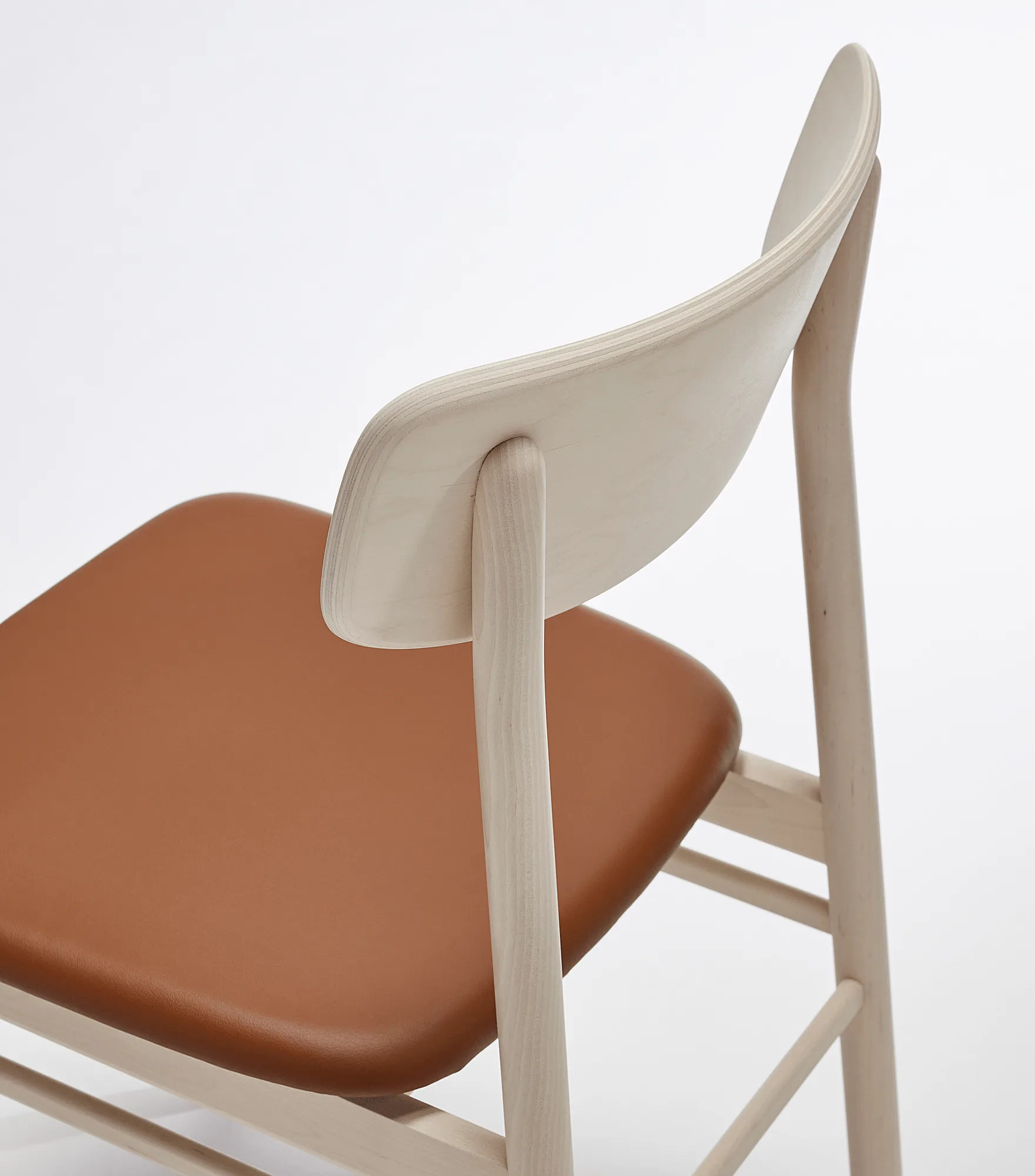 Prima Vista チェア, Elmosoft leather 43807 cognac-birch light matte finish Stolab