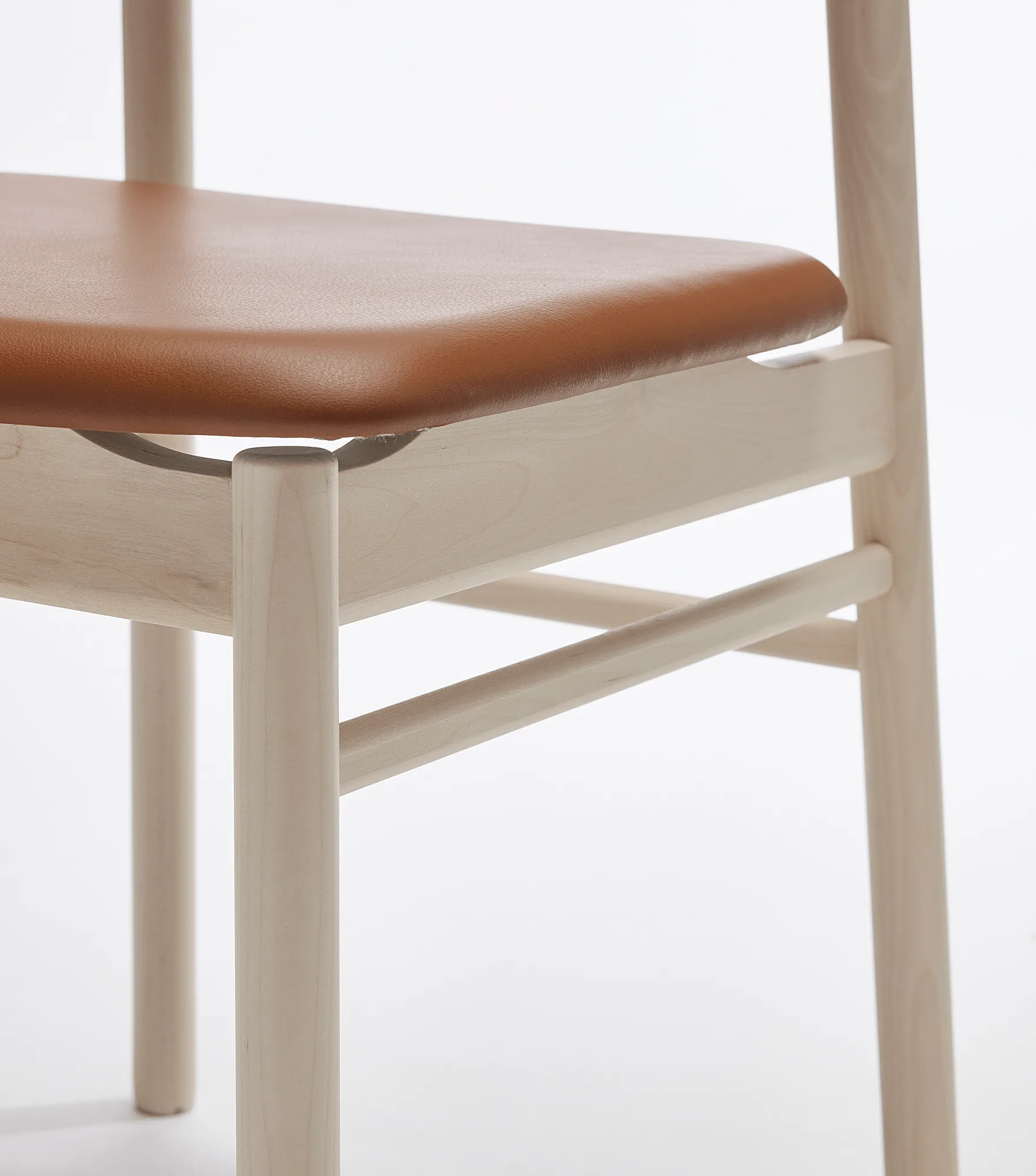 Prima Vista チェア, Elmosoft leather 43807 cognac-birch light matte finish Stolab