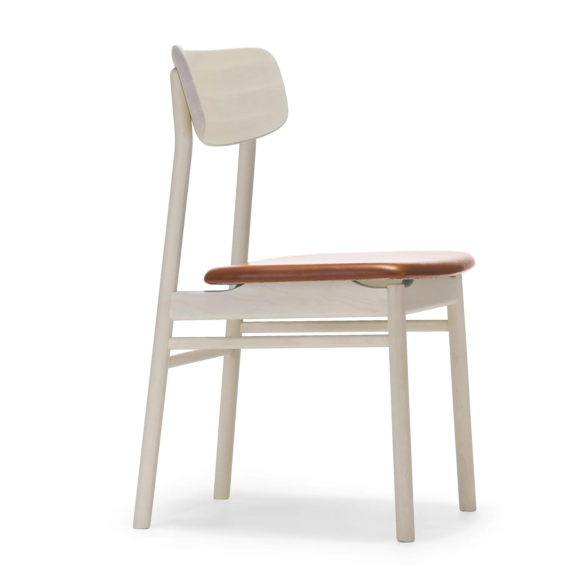 Prima Vista チェア, Elmotique leather 43807 cognac-birch light matte finish Stolab