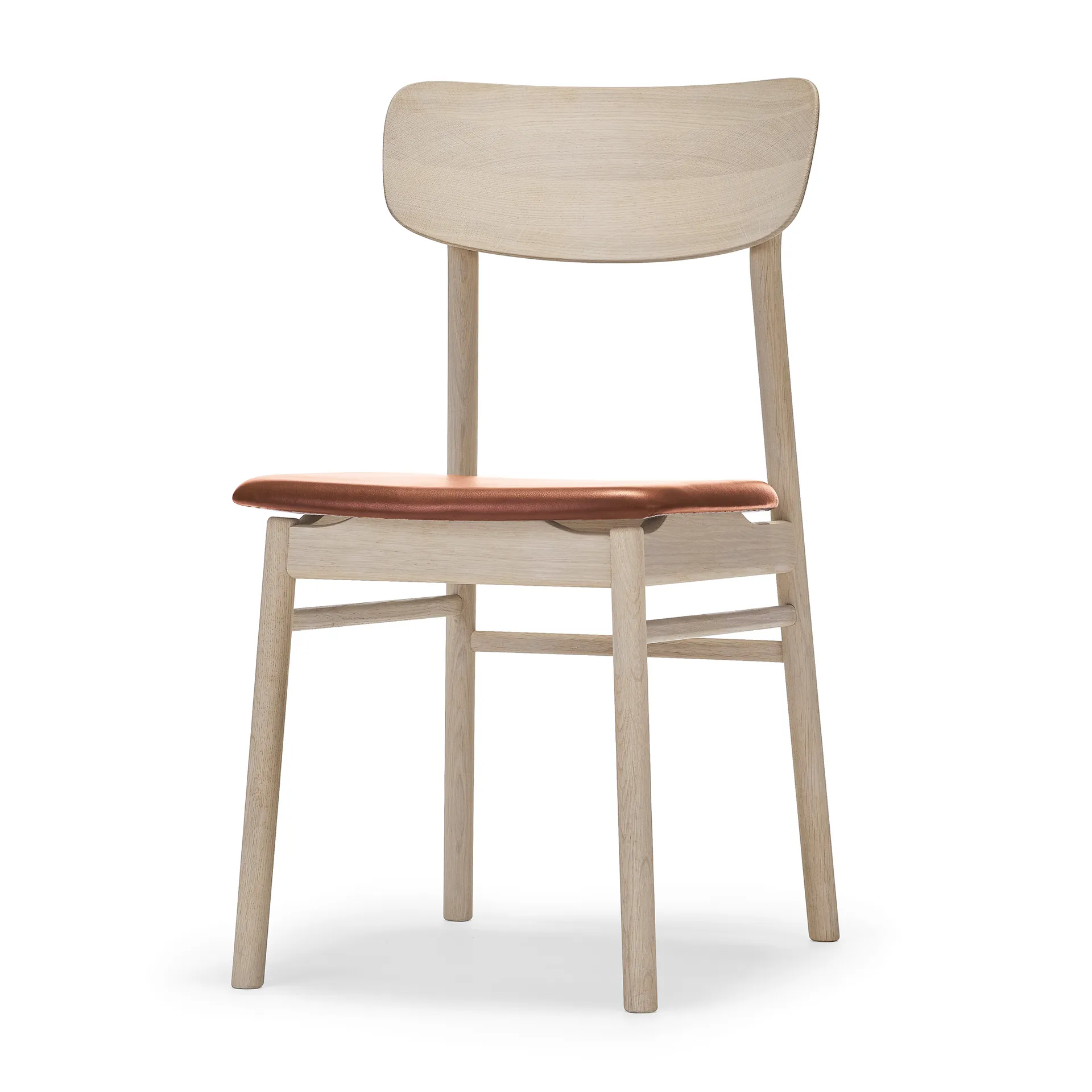 Prima Vista チェア バーチ light matte finish, Elmotique leather 43807 cognac Stolab
