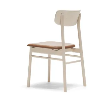 Prima Vista チェア white-oiled birch - Leather Elmosoft 43807 cognac - Stolab