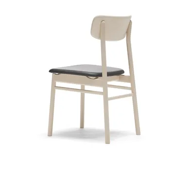 Prima Vista チェア white-oiled birch - Leather Elmosoft 99001 black - Stolab